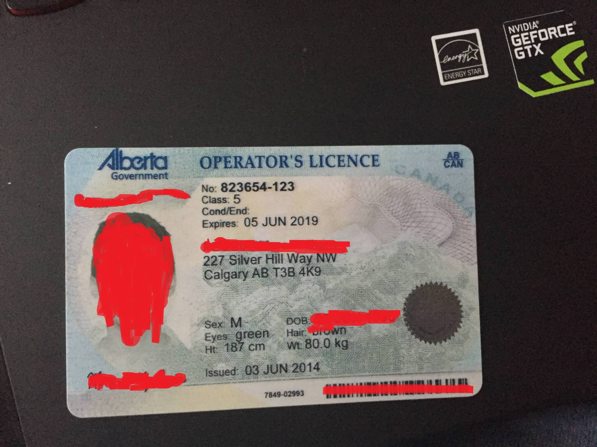 Alberta Driving License and ID Card