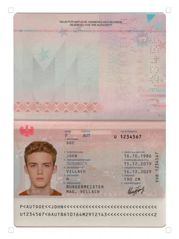 Real Austrian Passport
